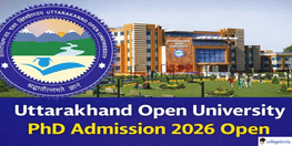 Uttarakhand Open University Begins PhD Admission 2026